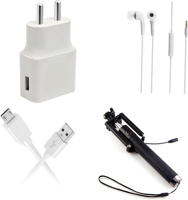 DAKRON Wall Charger Accessory Combo for OPPO F9(White)