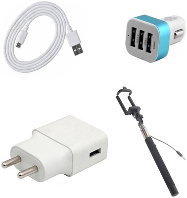 SARVIN Wall Charger Accessory Combo for OPPO A3s(White)