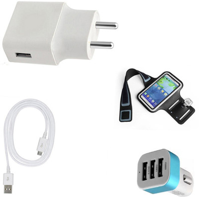 SARVIN Wall Charger Accessory Combo for Lava Z25(White)