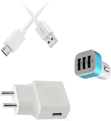 DAKRON Wall Charger Accessory Combo for Samsung Galaxy On8(White)