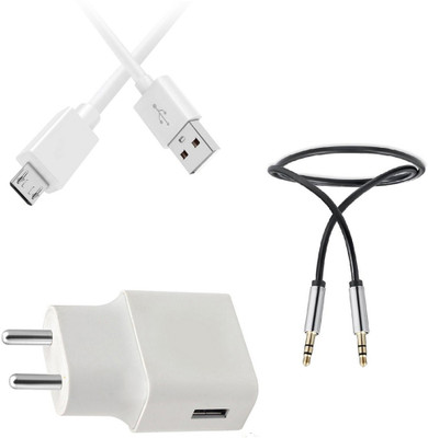 DAKRON Wall Charger Accessory Combo for Samsung Galaxy On8(White)