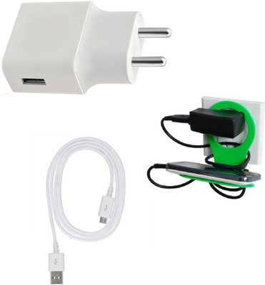 DAKRON Wall Charger Accessory Combo for Samsung Galaxy A7(White)