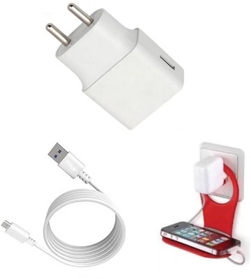 DAKRON Wall Charger Accessory Combo for Samsung Galaxy J8(White)