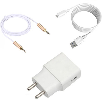 DAKRON Wall Charger Accessory Combo for Xiaomi Redmi Note 4(White)
