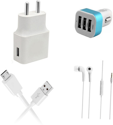 DAKRON Wall Charger Accessory Combo for Samsung Galaxy J6(White)