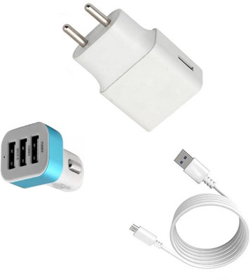 DAKRON Wall Charger Accessory Combo for Samsung Galaxy J8(White)