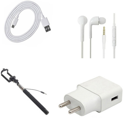 DAKRON Wall Charger Accessory Combo for RealMe 2 Pro(White)