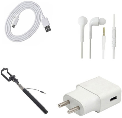 DAKRON Wall Charger Accessory Combo for Honor 7A(White)