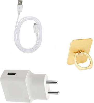 DAKRON Wall Charger Accessory Combo for Mobiistar E1 Selfie(White)