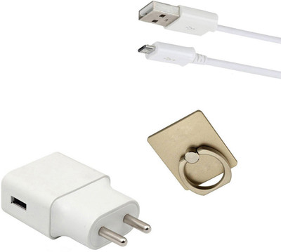 DAKRON Wall Charger Accessory Combo for Lava Z61(White)