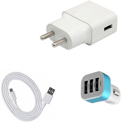 DAKRON Wall Charger Accessory Combo for Samsung Galaxy J2 Core(White)