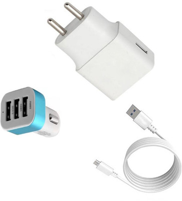 DAKRON Wall Charger Accessory Combo for Samsung Galaxy On6(White)