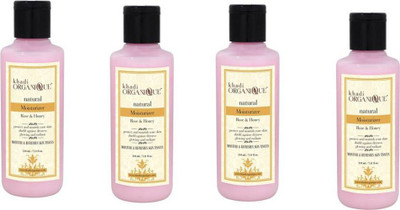 

khadi organique Rose and honey Moisturizer -Pack of 4 (840 ml)(840 ml)