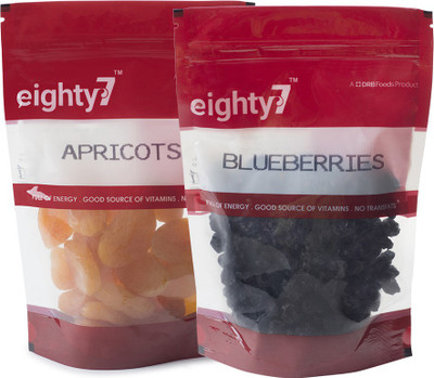 

Eighty7 Apricots(Khumani) and Dried Blueberry (200g each) Assorted Fruit(400 g, Pouch)
