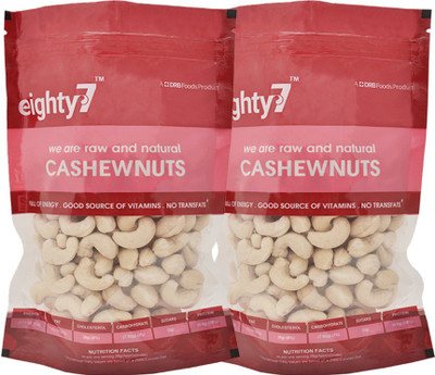 

Eighty7 Cashews(250g each) - Pack of 2 Cashews(500 g, Pouch)