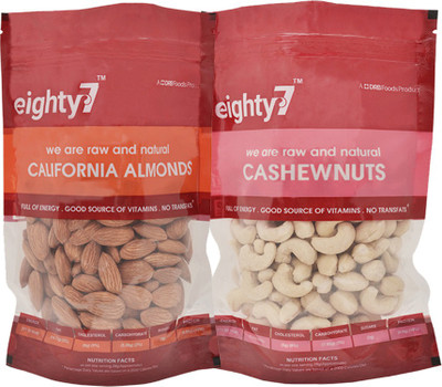 

Eighty7 California Almonds(250g) and Cashews(250g) Assorted Nuts(500 g, Pouch)