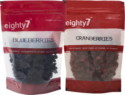 

Eighty7 Dried Blueberry and Cranberry (200g each) Assorted Fruit(400 g, Pouch)