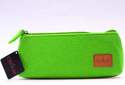 

coko NEW DESIGN EASY WASH PENCIL CASE GREEN Art Polyester Pencil Box(Set of 1, Green)