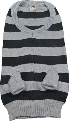 

all4pets Sweater for Dog(Black, Grey