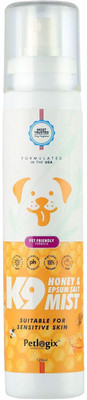 

Petlogix Honey & Epsum Salt K9 Mist for Sensitive Dog, Puppies, Cat and Kitten 2 in 1 Brushing Spray and Natural Mist Formula 120 ml Pet Coat Cleanser(Suitable For Dog)