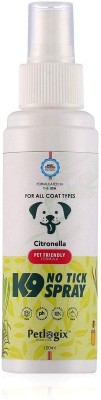 

Petlogix K9 No Tick Spray for Dog, Puppies, Cat and Kitten Pet Friendly Flea Repellent Natural Formula Infused with Citronella Oil 100 ml Pet Coat Cleanser(Suitable For Dog)