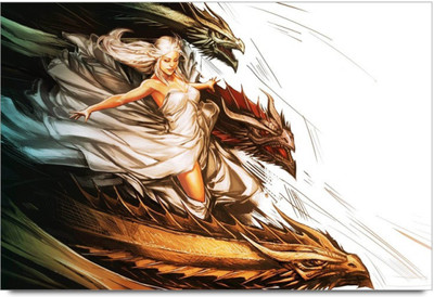 

Akhuratha Khaleesi - GOT Fine Quality Wall Poster Paper Print(12 inch X 18 inch, Rolled)