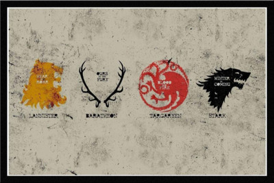 

Aabhaas Game of Thrones Wall Poster Fine Art Print(12 inch X 18 inch, Rolled)