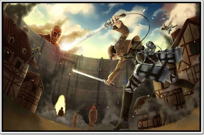 

Akhuratha Attack On Titan Fine Quality Wall Poster Paper Print(12 inch X 18 inch, Rolled)