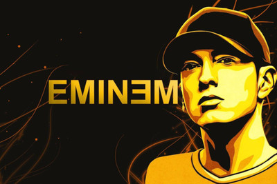

Akhuratha Eminem Fine Quality Wall Poster Paper Print(12 inch X 18 inch, Rolled)