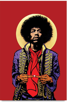 

Akhuratha Jimi Hendrix Fine Quality Wall Poster Paper Print(12 inch X 18 inch, Rolled)
