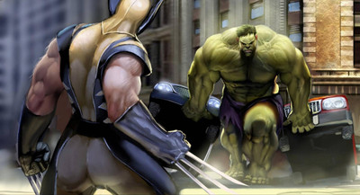 

Akhuratha Wolverine Vrs Hulk Fine Quality Wall Poster Paper Print(12 inch X 18 inch, Rolled)