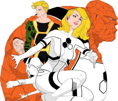 

Akhuratha Fantastic Four Fine Quality Wall Poster Paper Print(12 inch X 18 inch, Rolled)