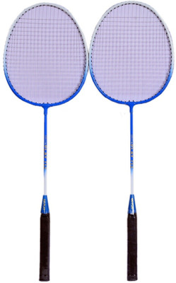 

go play Multicolour Light Weight Badminton Racquet Pair For Boys Men Girls Multicolor Strung Badminton Racquet(G3 - 3.5 Inches, 500 g)