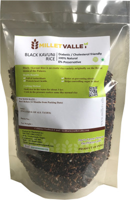 

Millet Valley BLACK RICE (1.8 Kg) Black Kavuni Arisi Rice (Medium Grain, Unpolished)(1800 g)