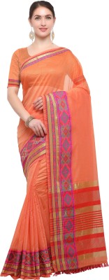 Pisara Self Design, Embellished Banarasi Cotton Silk Saree(Pink)