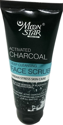 

Moonstar Activated Charcoal Deep Cleansing & Urban stress skin care Face Scrub Pack of -2 (200ml) Scrub(100 ml)