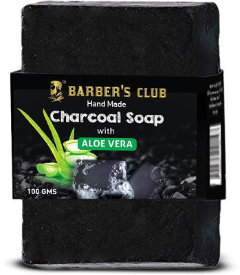 

Barber's Club Hand Made Organic Charcoal Soap - 100 gms (With Organic Honey)(100 g)