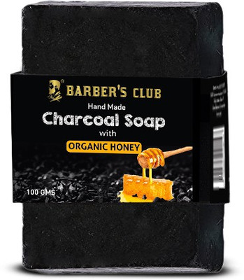 

Barber's Club Hand Made Organic Charcoal Soap - 100 gms (With Aloevera)(100 g)