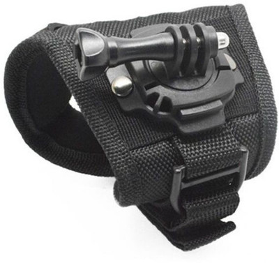 

Techlife Solutions 360° Rotation Glove Style Band Wrist Strap Mount Strip Belt Screw Compatible with all Strap(Black)