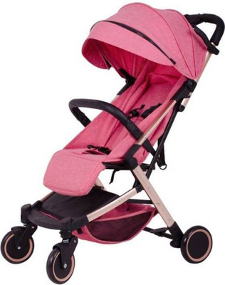 

polka tots Compact, Portable, Soft, Comfortable Safe, Shockproof & Pram for Babies Pink Stroller(3, Pink)
