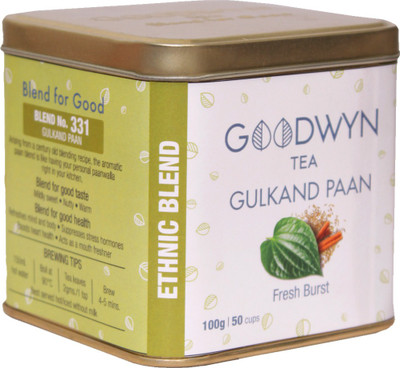 

Goodwyn Gulkand Paan Tea with aromatic paan blend, 100 Grams, Makes 50 Cups Fennel Tea(100 g, Tin)