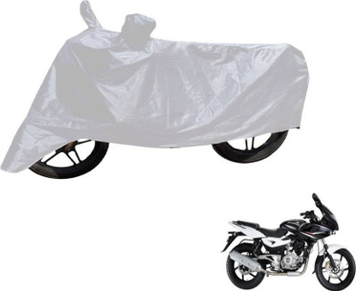carbox Two Wheeler Cover for Bajaj(Pulsar 220F, Silver)