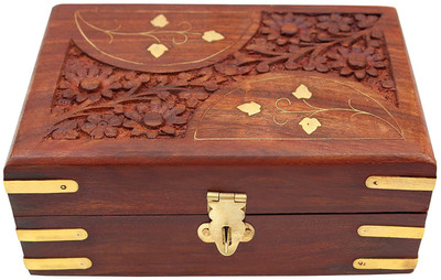 

rjd_traders ROYAL JWELLERY BOX OF WOOD 6X4 INCHES TO STORE JWELLERY OR ANYTHING PRECIOUS, ITS A MULTIPURPOSE BOX Vanity Box(Brown)