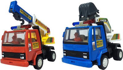 

E-Chariot Construction Kit Excavator & Crane(Blue, Red)