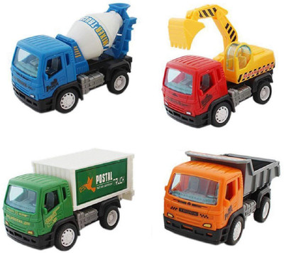 

DD RETAIL Construction Truck Toys Set of 4 For Kids(Multicolor)