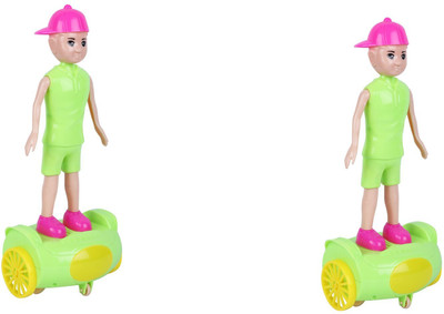 

AutoVHPR Set of 2 Roller Skate Cool Boy Toys with a Thread Push the thread and Release it and the Toy will Start running(Multicolor)