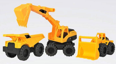 

DD RETAIL Heavy Duty Construction JCB&Truck Combo Set for kids(Pack of 3)(Yellow)