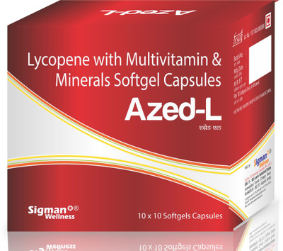 

Azed-L Lycopene with Multivitamin & Minerals Softgel Capsules (100 Nos, 10 X 10)(100 No)