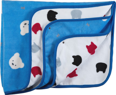 

LuvLap Printed  AC Blanket(Polyester, Blue & White