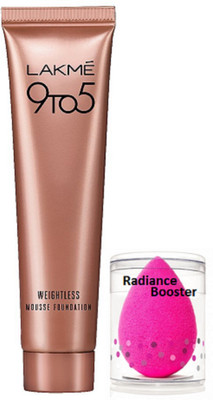 

radiance booster Sponge Puff & Weightless Mousse Foundation(Set of 2)